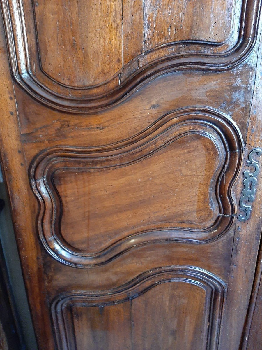 Pair Of Louis XV Style Cherry Wood Cabinet Doors - 18th Century-photo-4