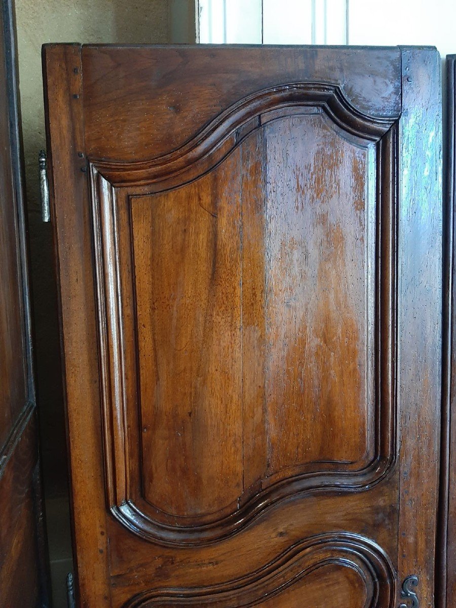 Pair Of Louis XV Style Cherry Wood Cabinet Doors - 18th Century-photo-3