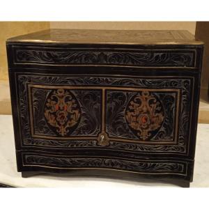 Napoleon III Liqueur Cellar - 19th Century Marquetry Box