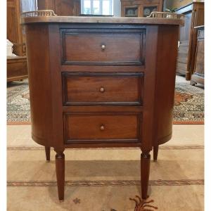 Small Living Room Table Called Chiffonnière - Louis XVI Mahogany - 19th Century