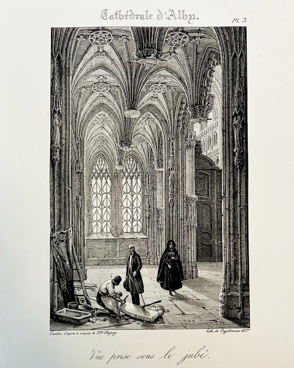 10 Gravures De La Cathédrale Sainte Cécile d'Albi Circa 1830-photo-3