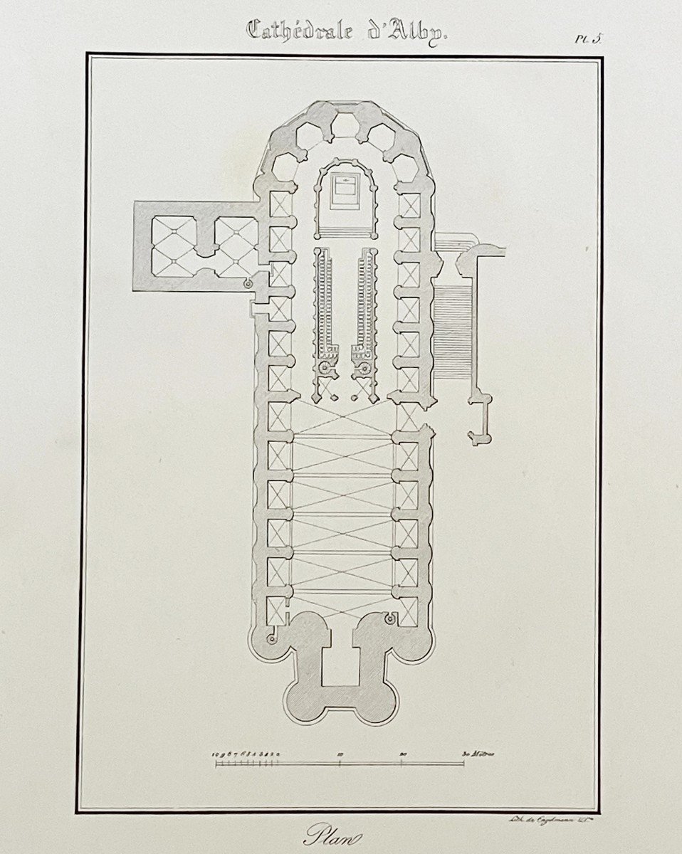 10 Gravures De La Cathédrale Sainte Cécile d'Albi Circa 1830-photo-1