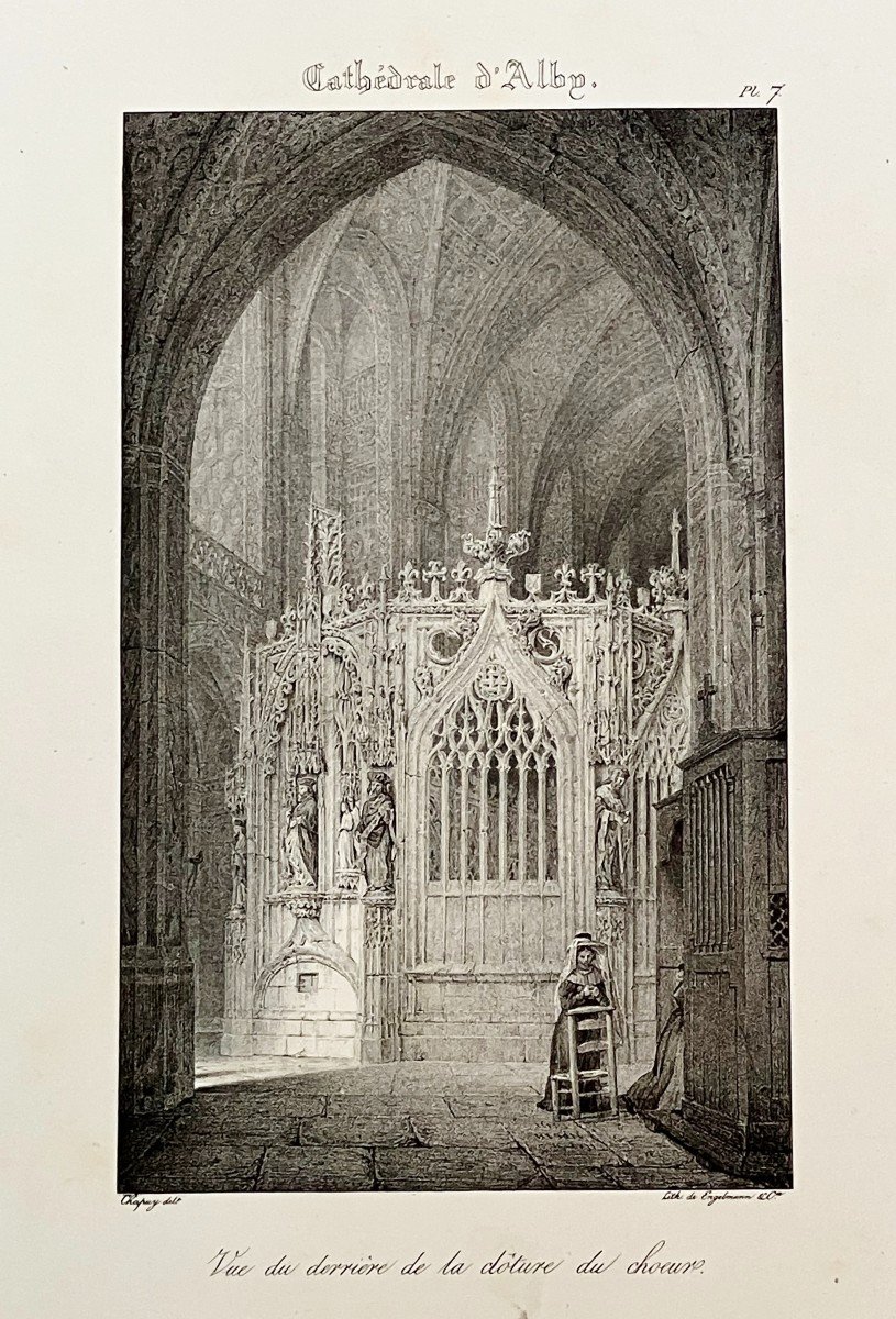 10 Gravures De La Cathédrale Sainte Cécile d'Albi Circa 1830-photo-3