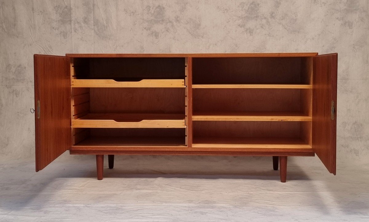 Enfilade Scandinave De Carlo Jensen Pour Hundevad & Co - Teck - Ca 1960-photo-1