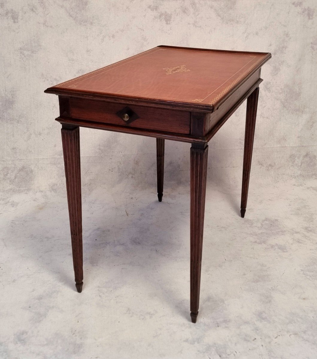 Writing Table Louis XVI Period - Solid Oak - 18th