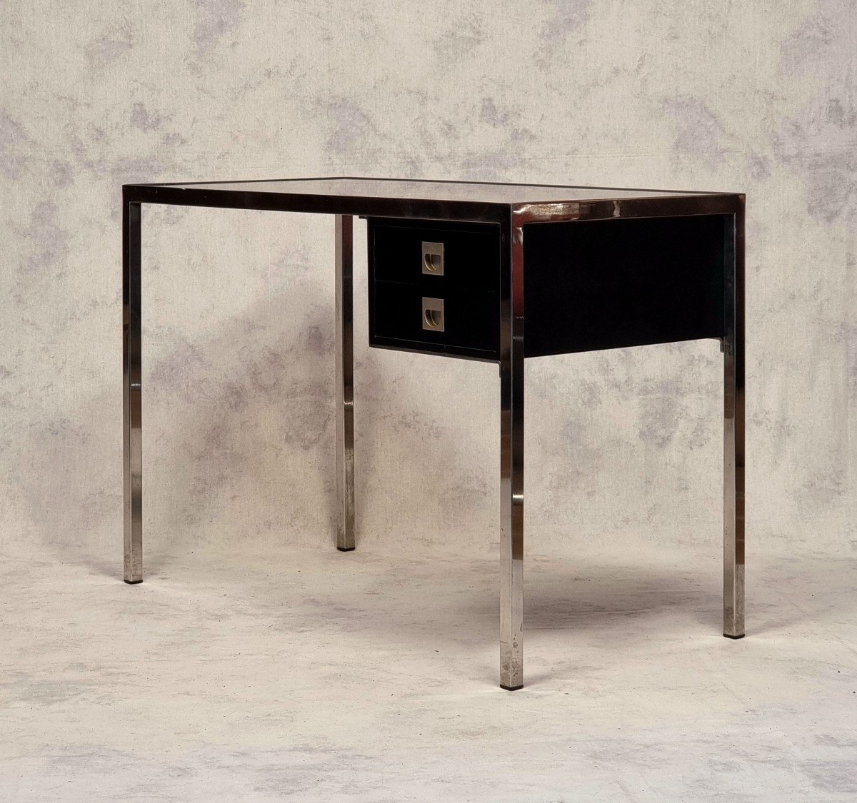 Bureau De Guy Lefèvre - Métal & Bois - Ca 1970-photo-2