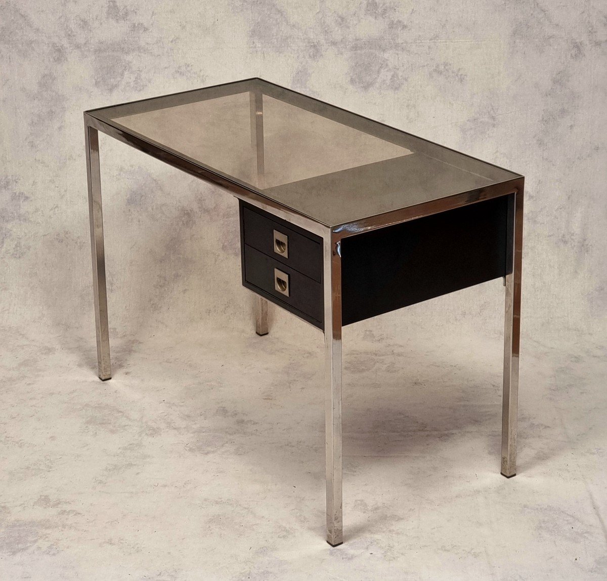 Desk By Guy Lefèvre - Metal & Wood - Ca 1970-photo-3