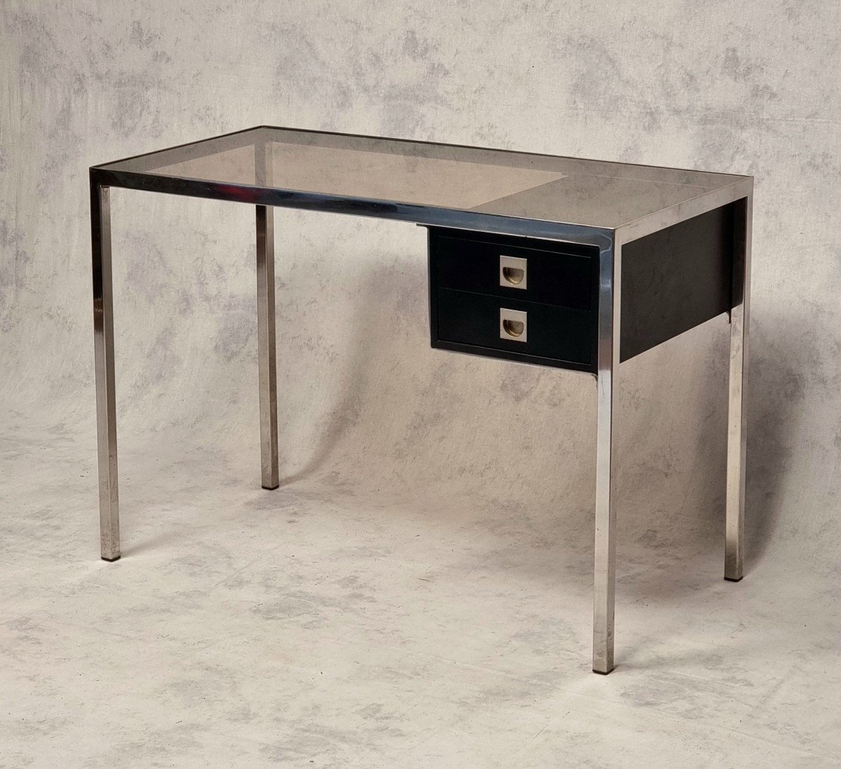 Bureau De Guy Lefèvre - Métal & Bois - Ca 1970