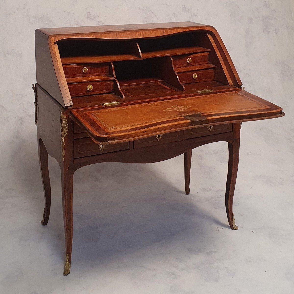 Louis XV, Louis XVI Transition Period Secretary - Rosewood & Palisander - 18th Century-photo-2