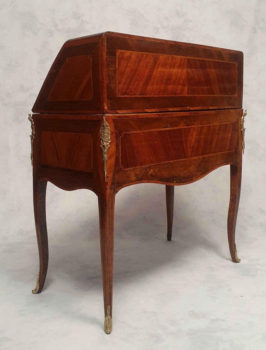 Louis XV, Louis XVI Transition Period Secretary - Rosewood & Palisander - 18th Century-photo-4