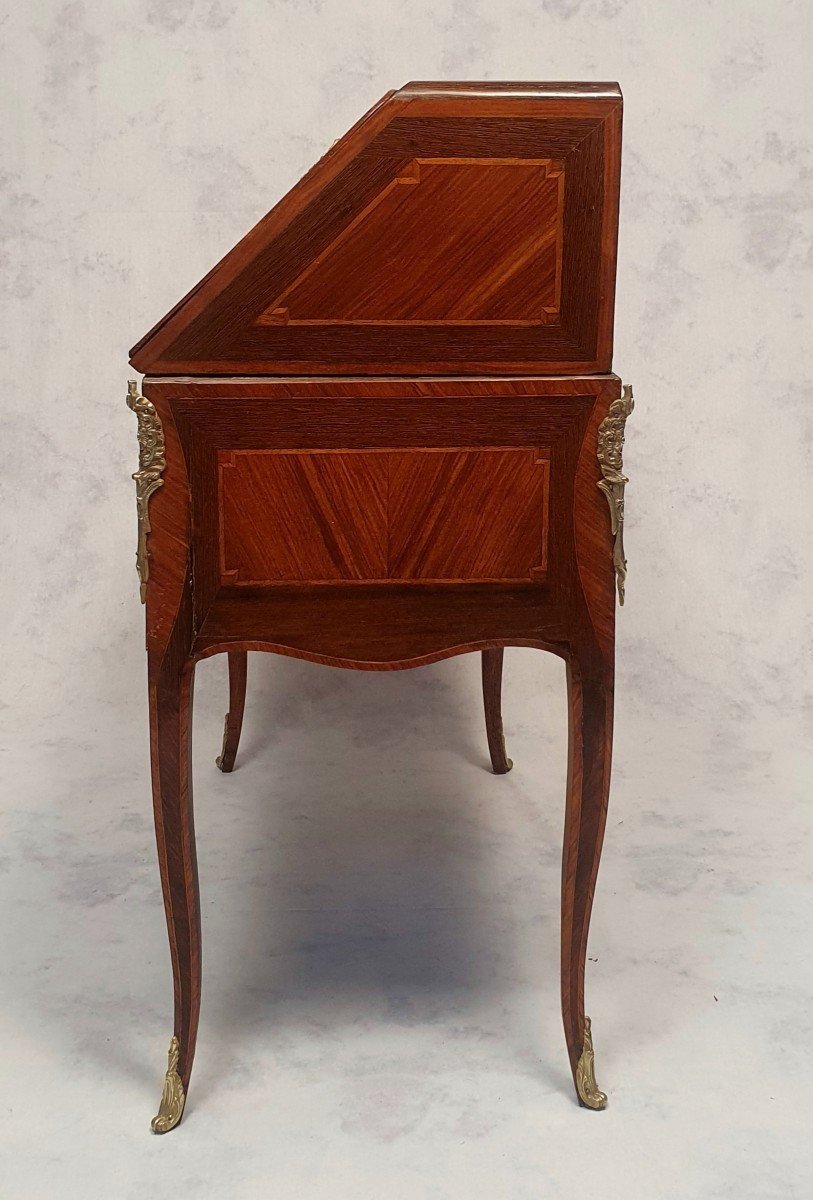 Louis XV, Louis XVI Transition Period Secretary - Rosewood & Palisander - 18th Century-photo-3