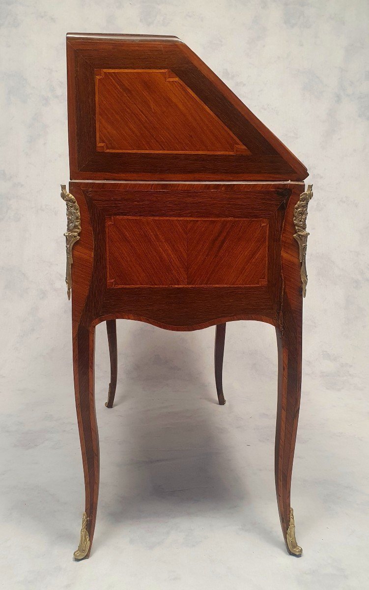 Louis XV, Louis XVI Transition Period Secretary - Rosewood & Palisander - 18th Century-photo-4