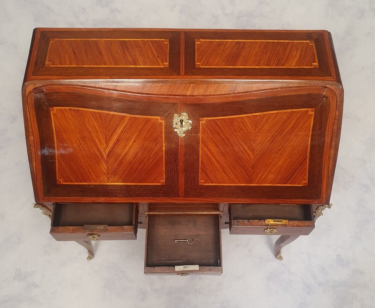 Louis XV, Louis XVI Transition Period Secretary - Rosewood & Palisander - 18th Century-photo-7