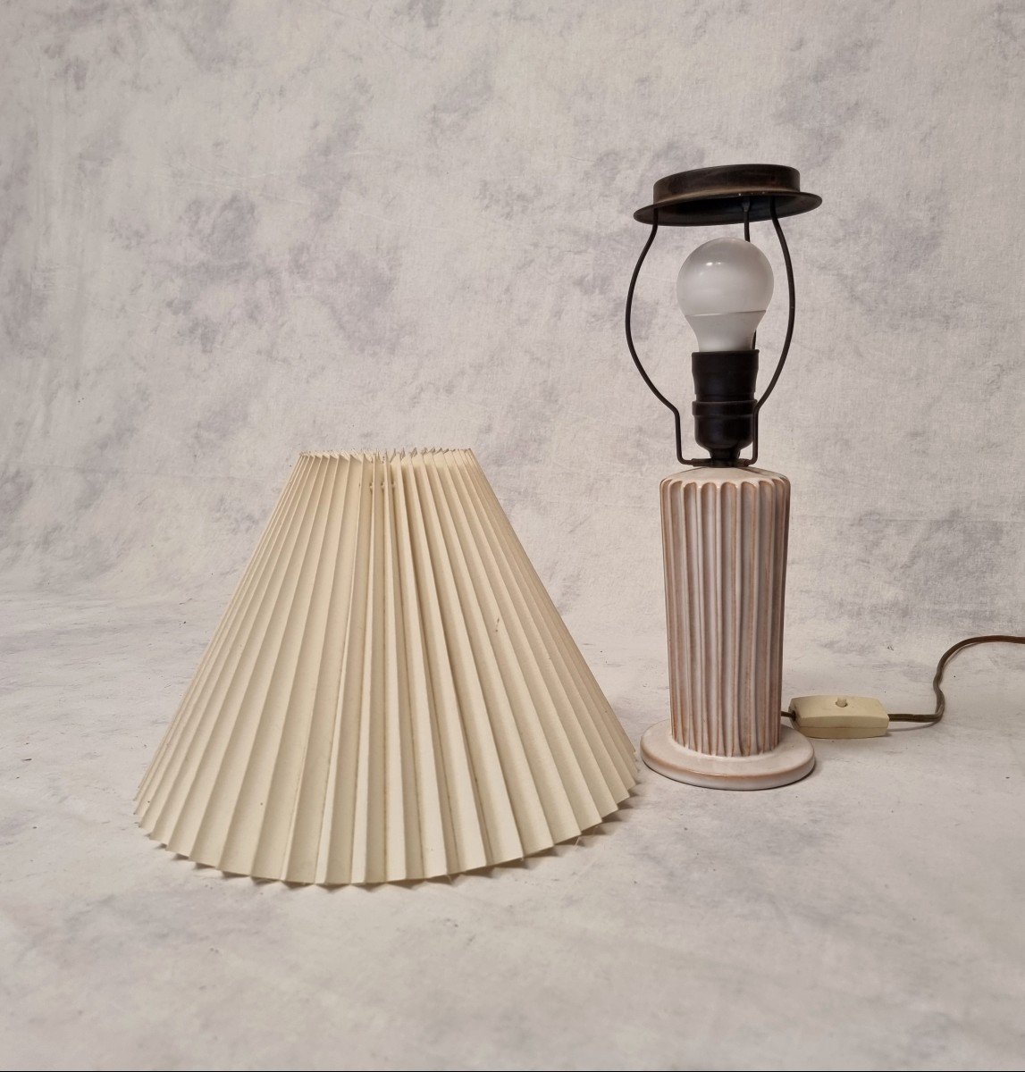 Vintage Scandinavian Lamp - Christian Schollert - Stoneware - 1960-photo-4