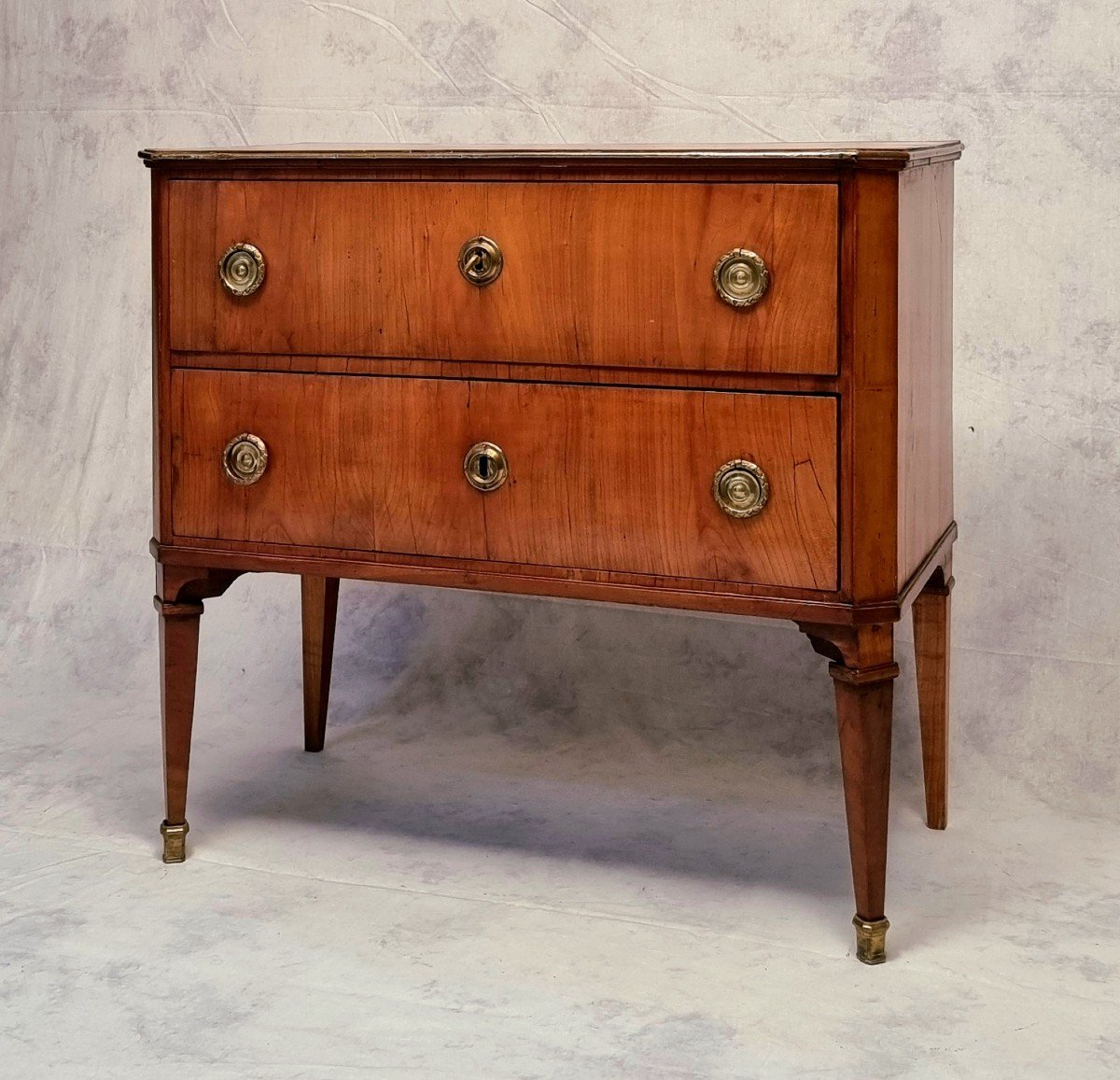 Commode Sauteuse époque Louis XVI - Merisier - 18ème