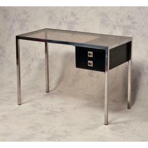 Desk By Guy Lefèvre - Metal & Wood - Ca 1970