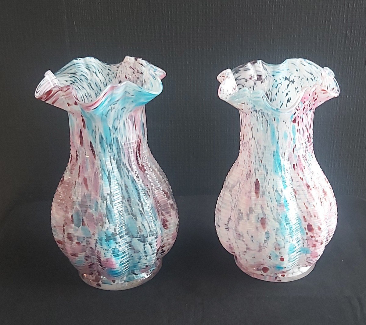 Pair Of  “clichy ” Vases