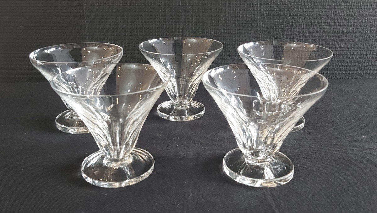 Service de verres Art Déco en verre cristallin idéal pour quatre personnes -photo-2