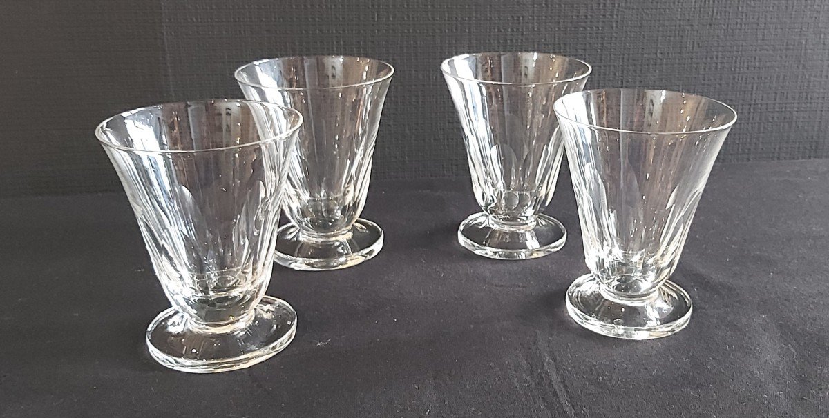 Service de verres Art Déco en verre cristallin idéal pour quatre personnes -photo-3