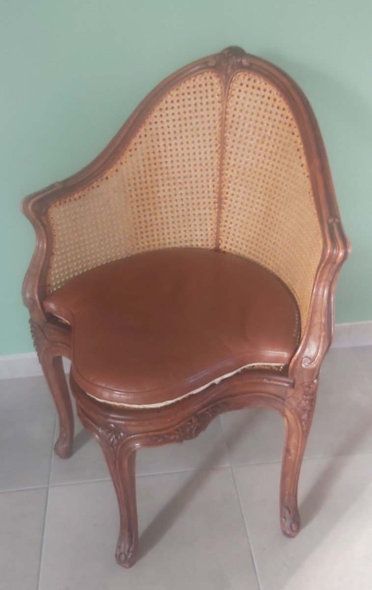 Very Beautiful Louis XV Style Caned Office Chair 