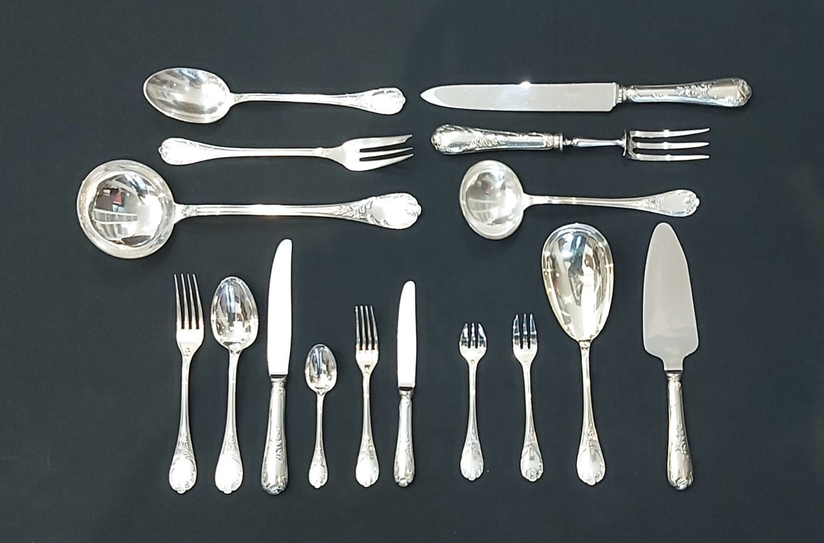 Christofle Marly Model 104-pieces Cutlery Set 