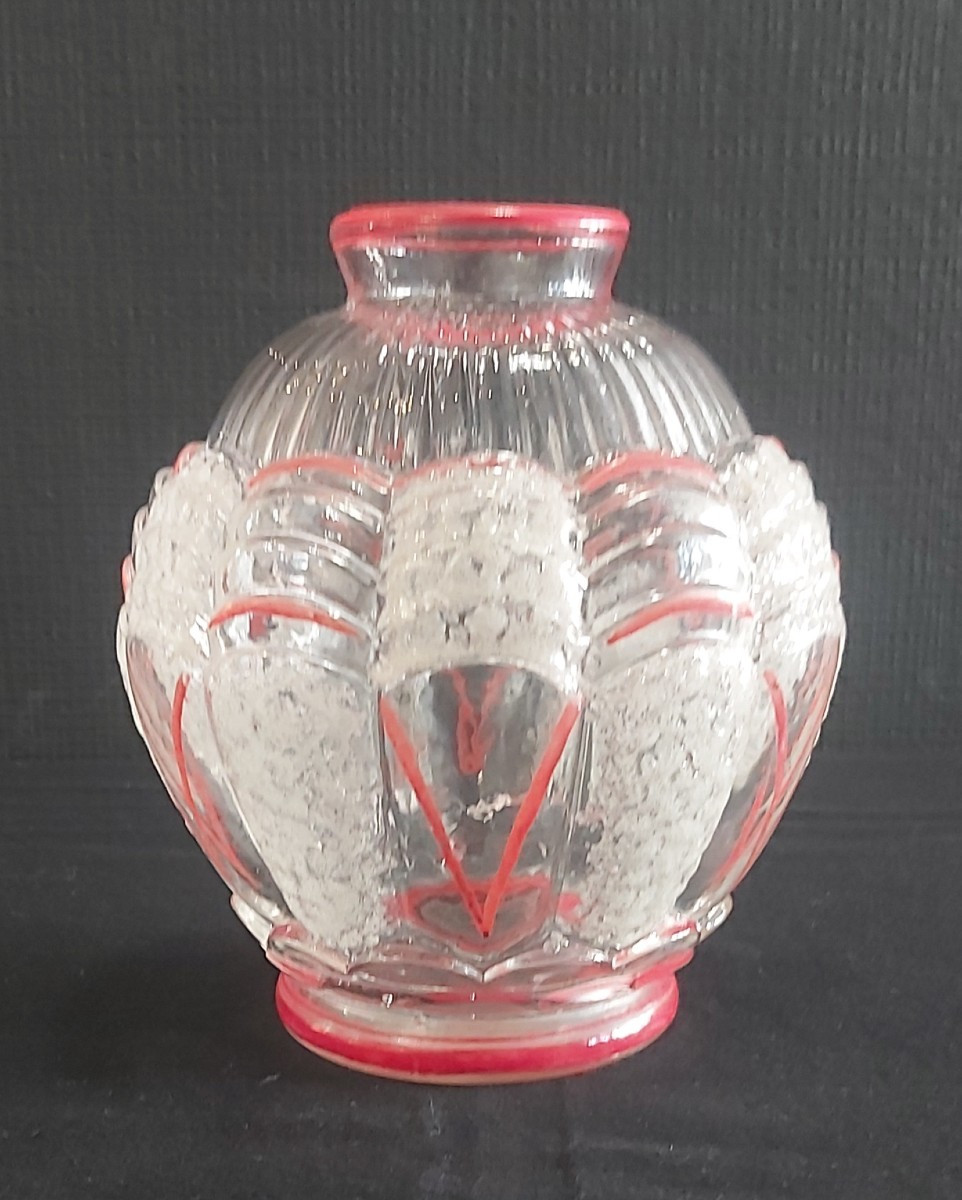 Art Deco  Ball Vase Signed Espaivet France 