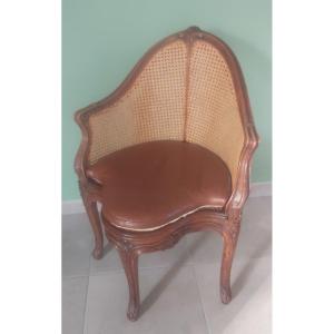 Very Beautiful Louis XV Style Caned Office Chair 