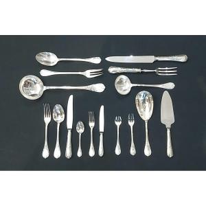 Christofle Marly Model 104-pieces Cutlery Set 