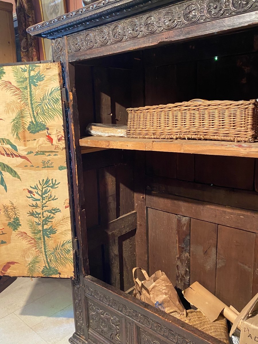 Renaissance Chest-wardrobe From The 17th Century -photo-4