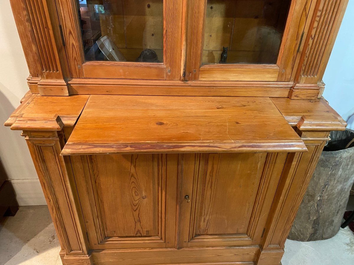 Pair Of 19th Century Louis XVI Style Wood Paneled Bookcases-photo-2