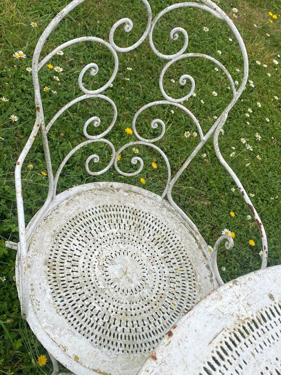 Vintage Wrought Iron And Cast Iron Garden Furniture -photo-1