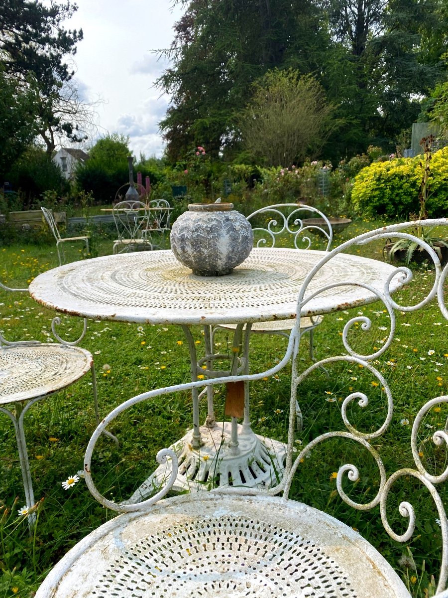 Vintage Wrought Iron And Cast Iron Garden Furniture 