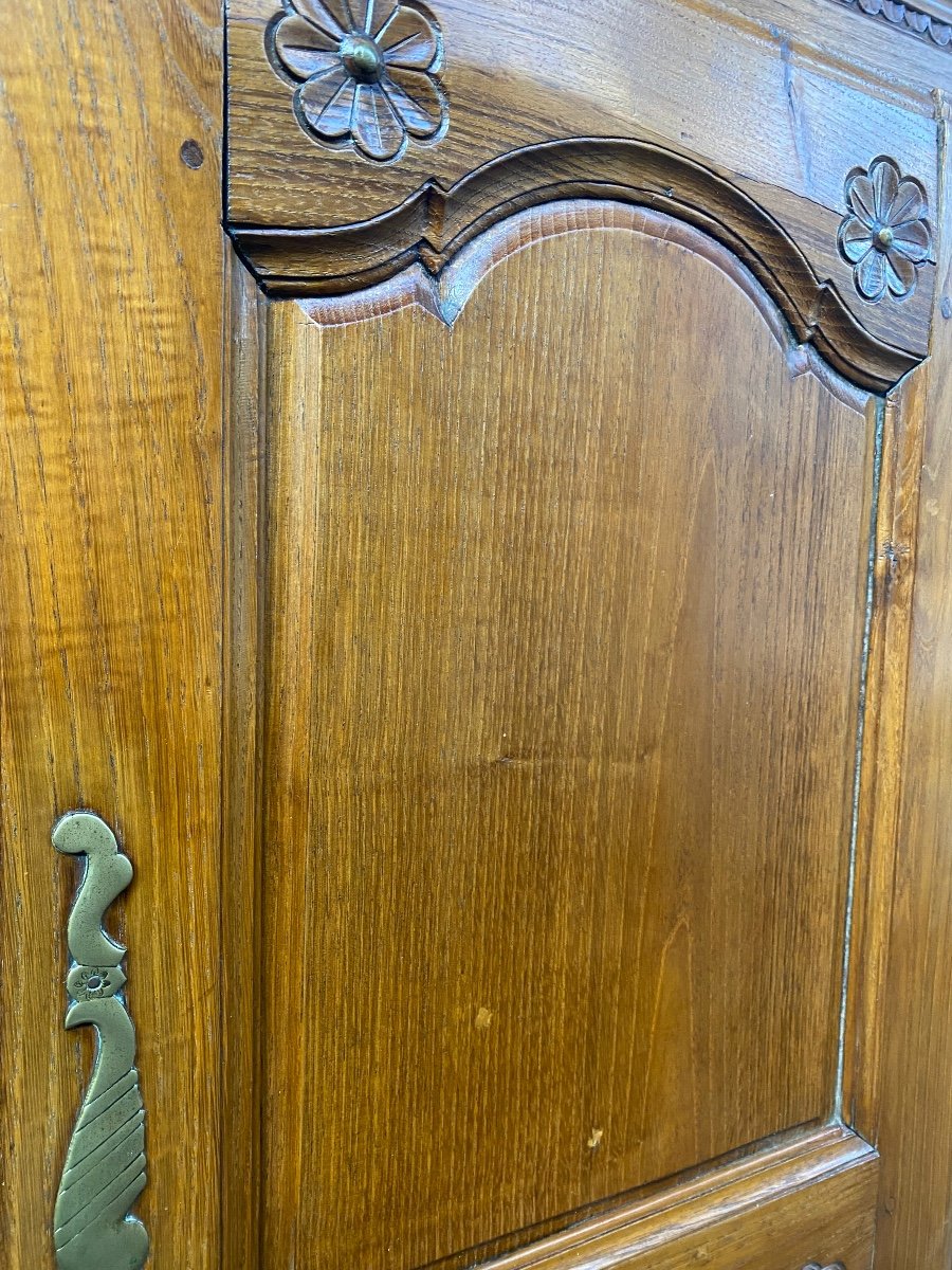 Armoire-coffre Bretonne Du XIXe Siècle En Châtaignier-photo-4