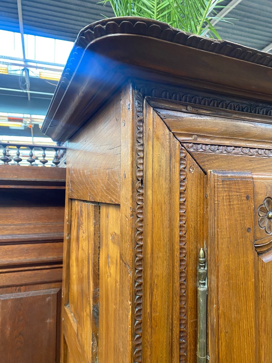 Armoire-coffre Bretonne Du XIXe Siècle En Châtaignier-photo-5