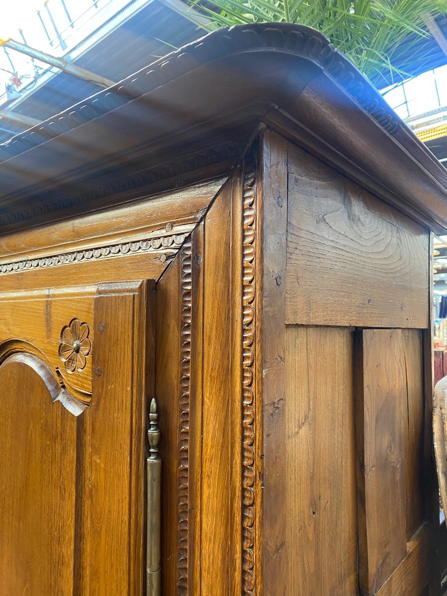 Armoire-coffre Bretonne Du XIXe Siècle En Châtaignier-photo-6