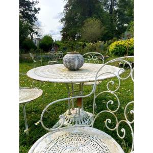 Vintage Wrought Iron And Cast Iron Garden Furniture 