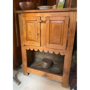 Wooden Sideboard, Rustic Mountain Furniture From The 19th Century