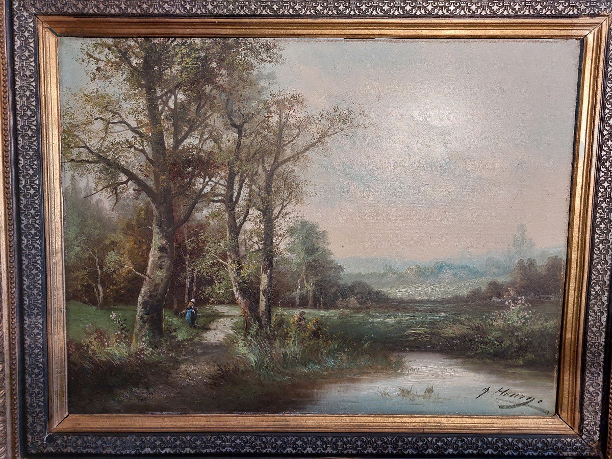 Charles Henry Oil On Canvas-photo-4