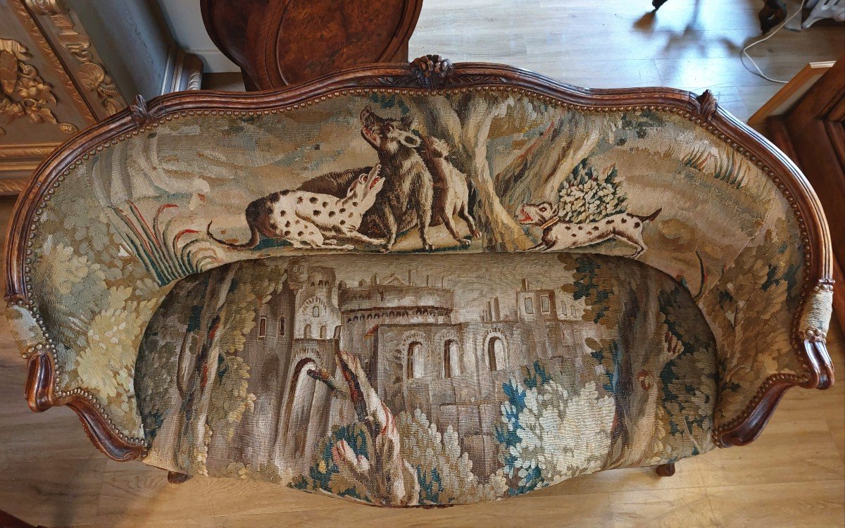 Banquette d'époque Louis XV-photo-1