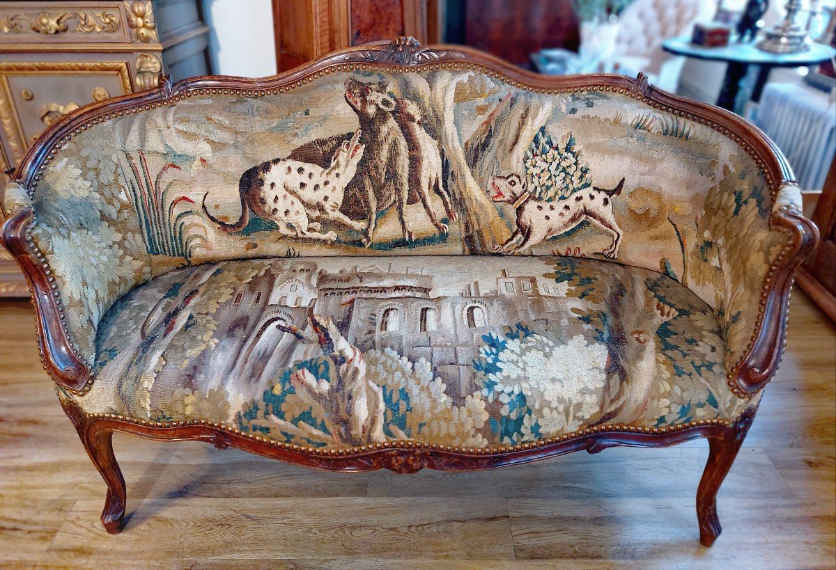 Banquette d'époque Louis XV