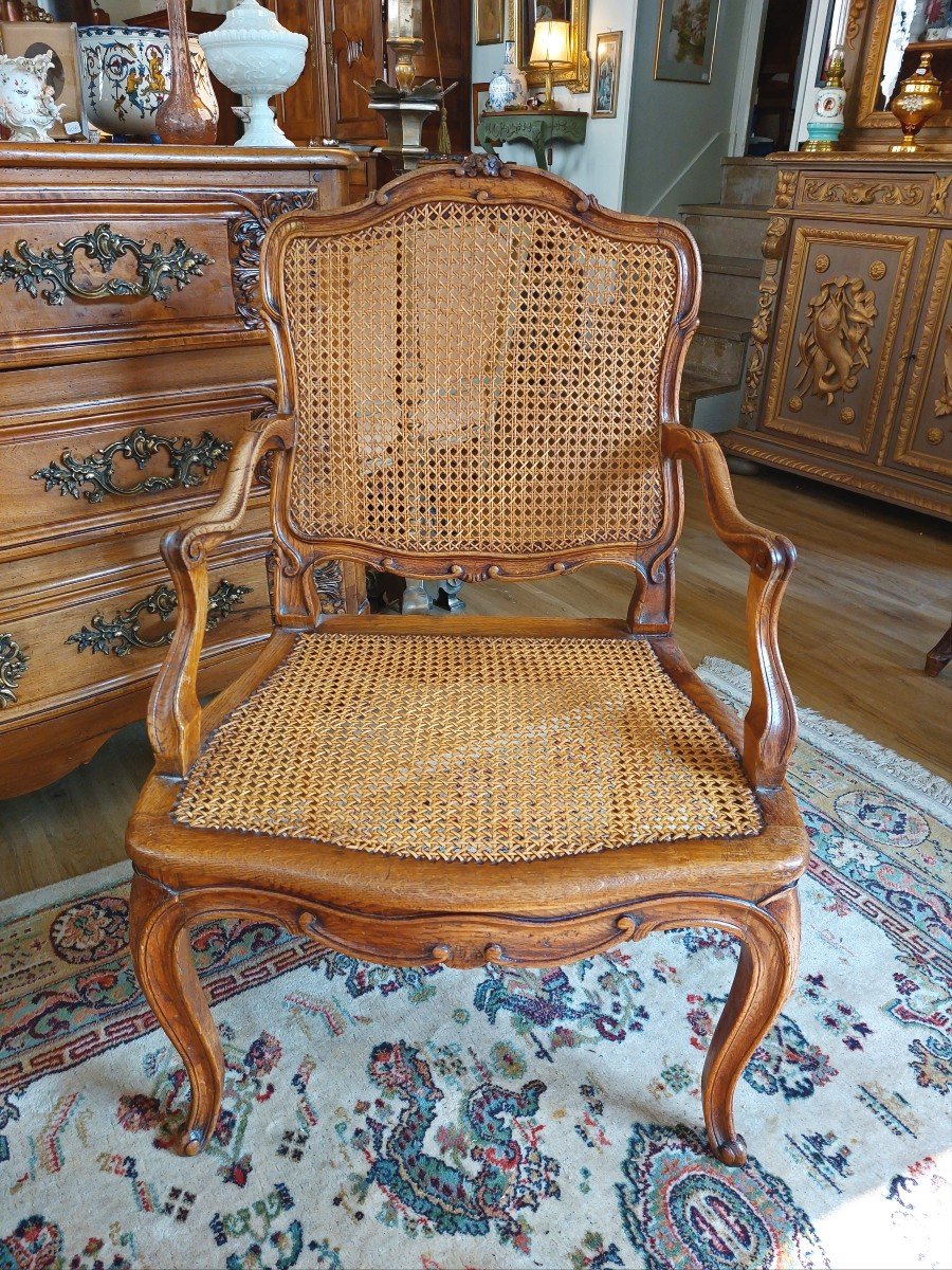 Paire De Fauteuils "à La Reine" De Style Louis XV-photo-4