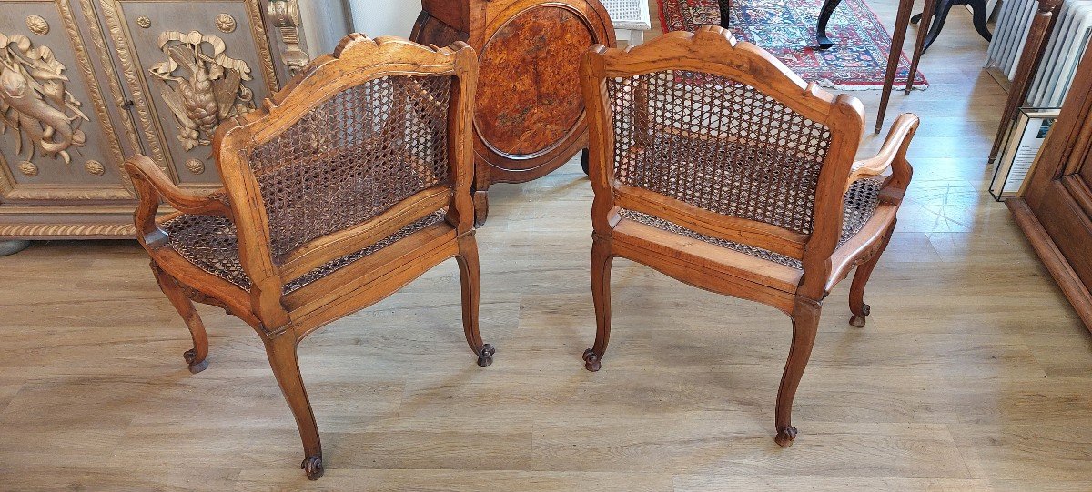 Paire De Fauteuils d'époque Régence -photo-3