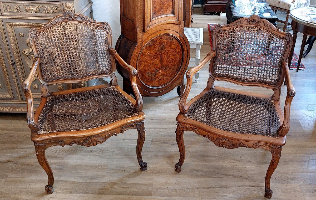 Paire De Fauteuils d'époque Régence 