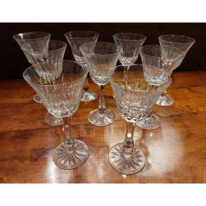 Bayel Crystal. Suite Of 9 Wine Glasses