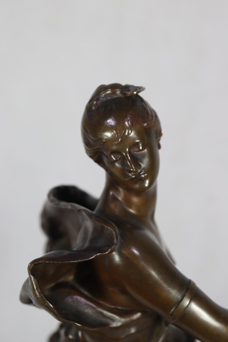 Antonin MERCIE ( 1845-1916 ), Sculpture en bronze " La fortune", XIXe-photo-5