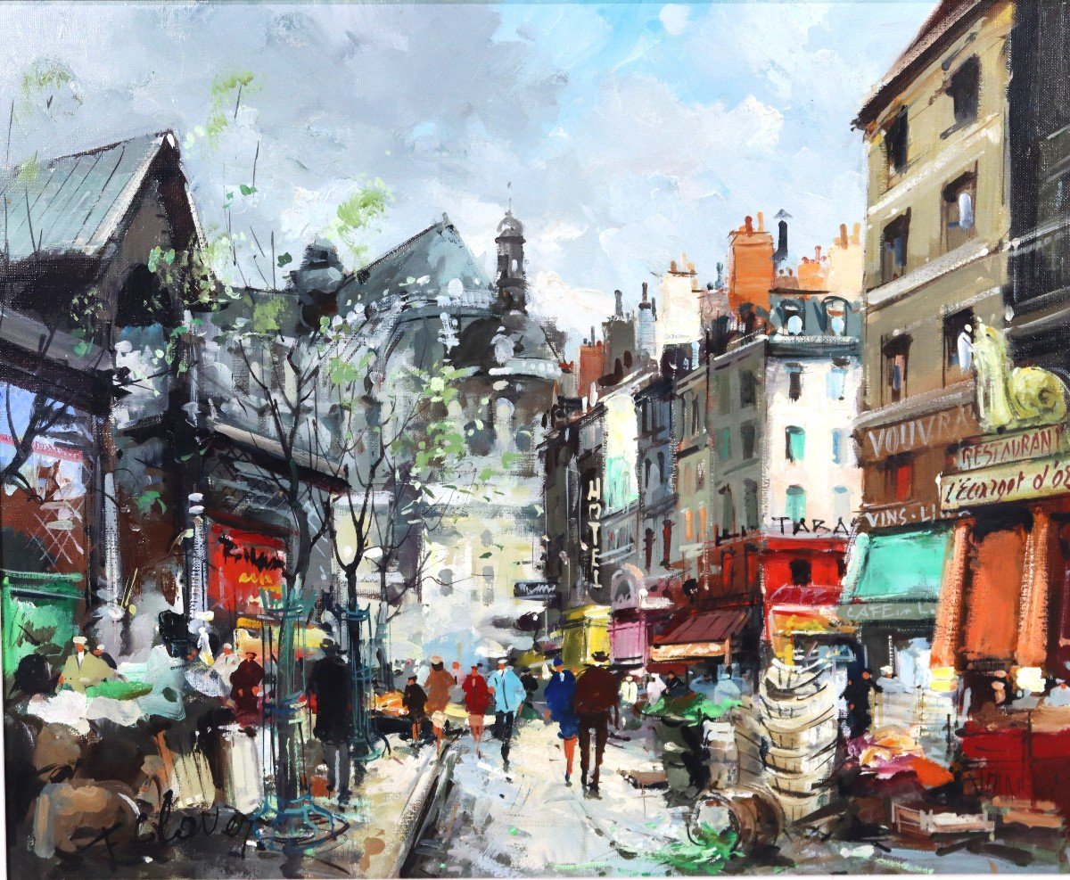 François Claver (1918-1961), Hst "street View In Paris", Twentieth-photo-2