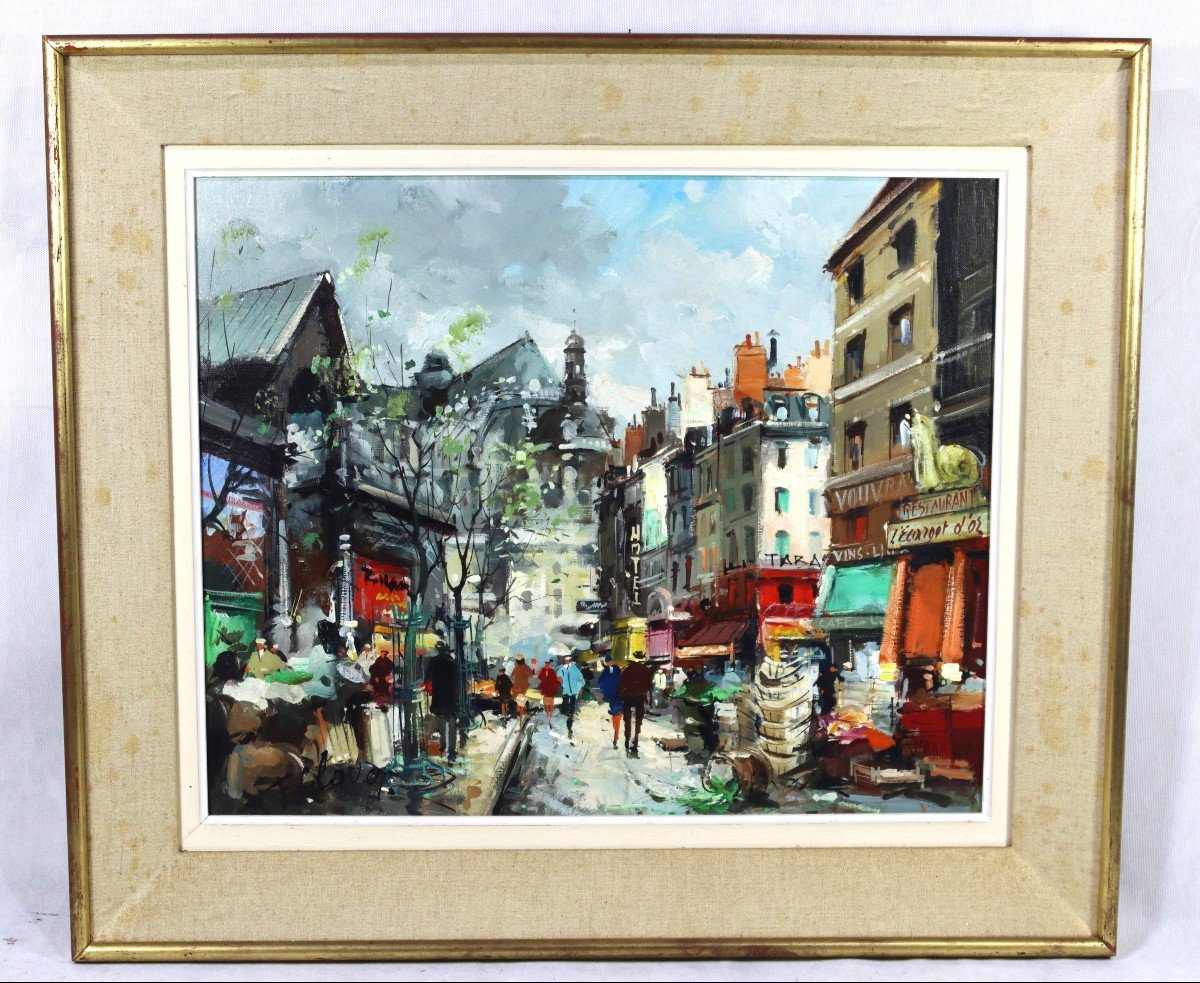 François Claver (1918-1961), Hst "street View In Paris", Twentieth