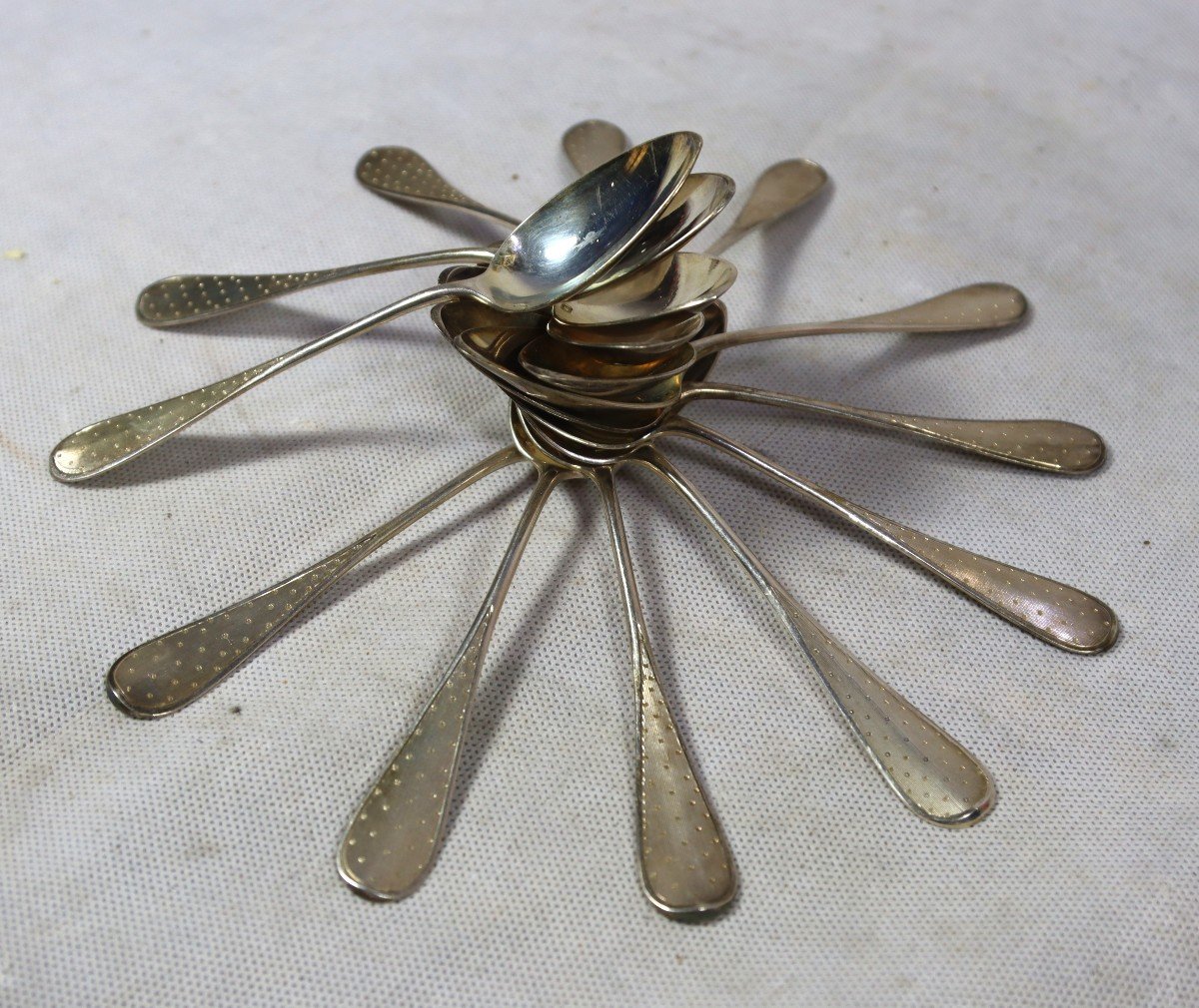 Henin Frères (goldsmiths In Paris From 1865 To 1872), 12 Silver Spoon, Nineteenth