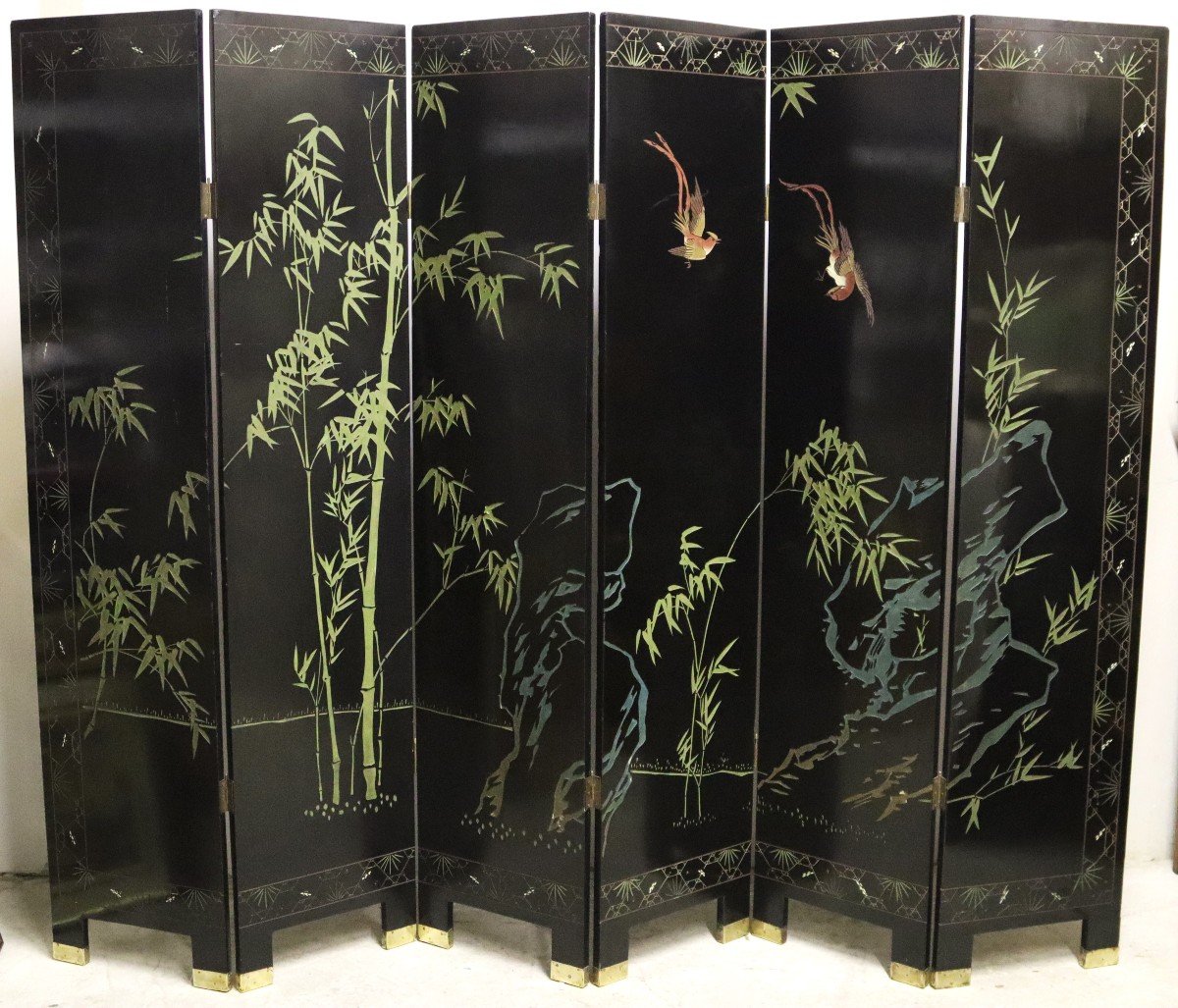 China Late 19th Century, Large Coromandel Lacquer Screen.-photo-3