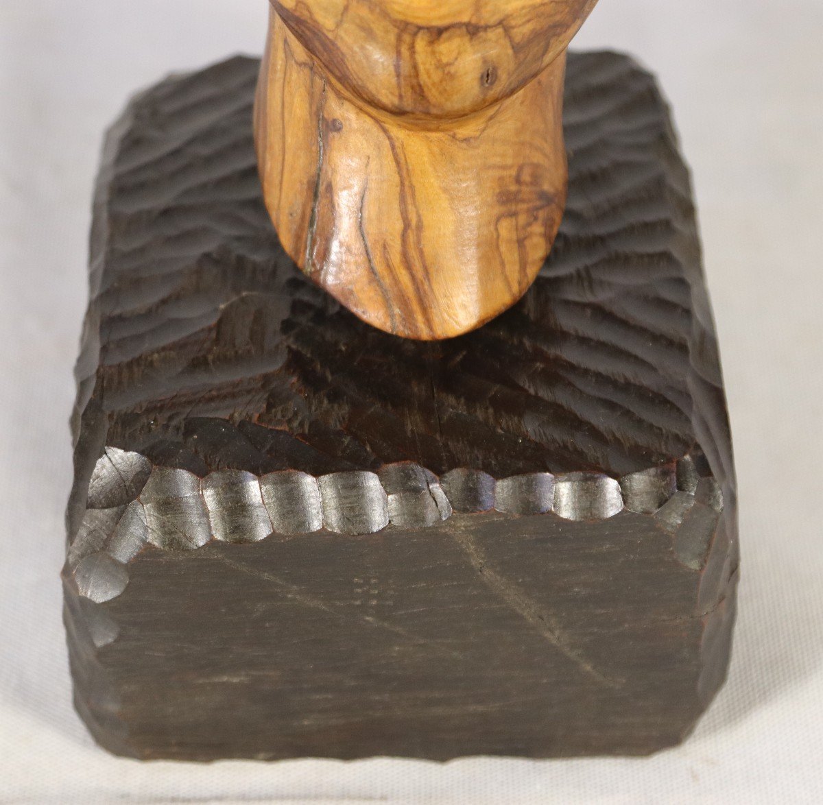 Arthur Lutenbacher (20th), Sculpture In Olive Wood, 20th-photo-3